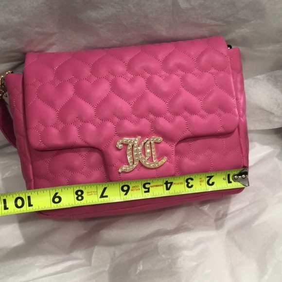 Juicy Couture juicy pink Brighter than a diamond gold chainlink shoulder bag new - Picture 15 of 16